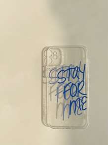 Ốp lưng điện thoại trong suốt in hình chữ cái, tương thích với iPhone 15/15Plus/15Pro/15Promax, phiên bản quốc tế, không phải phiên bản nội địa. - Nhiều màu - Xem 3