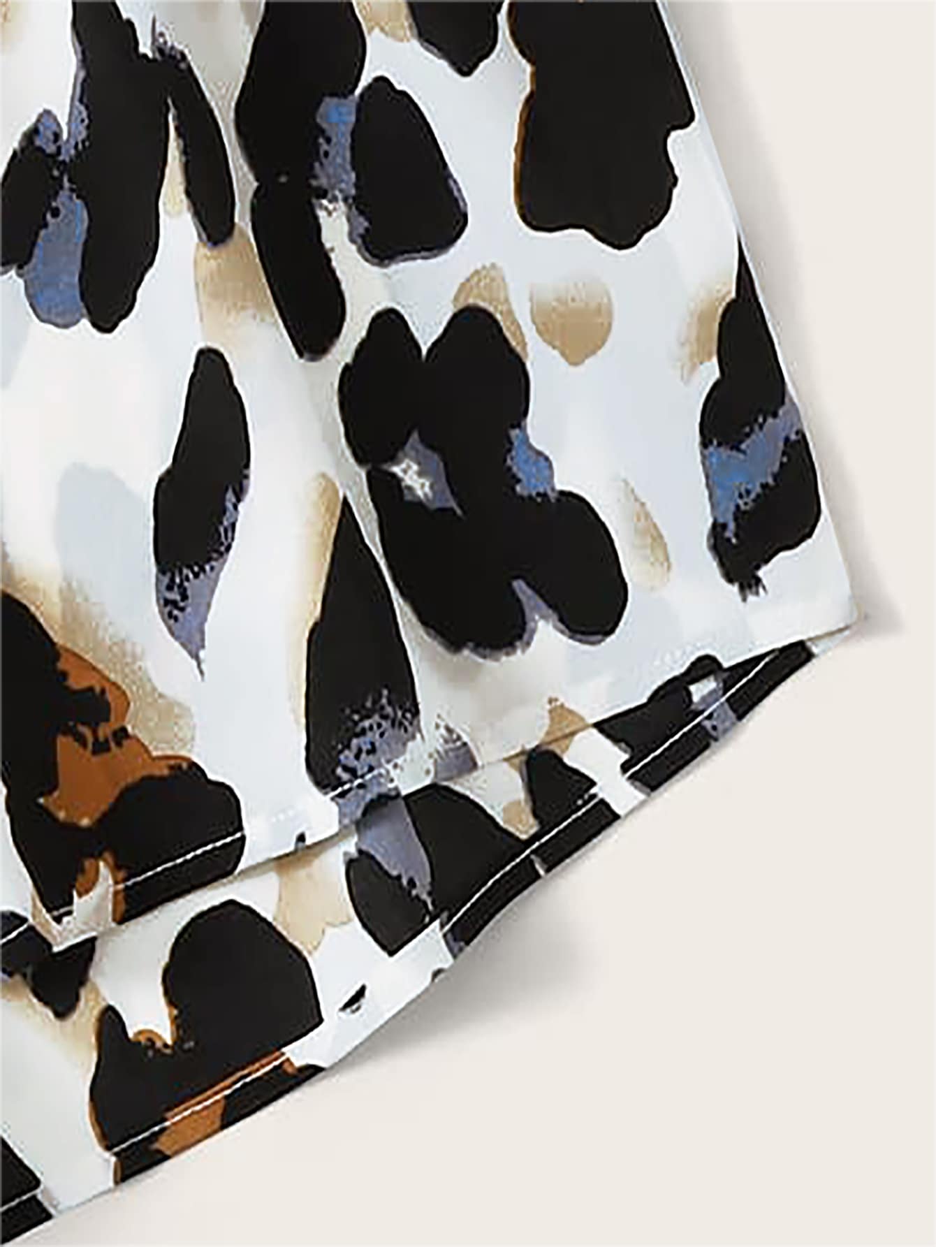 Belted Leopard Print Paperbag Shorts SHEIN USA