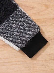 SHEIN Bộ thời trang bé trai Kẻ sọc Giải trí - Đen và trắng - Xem 4