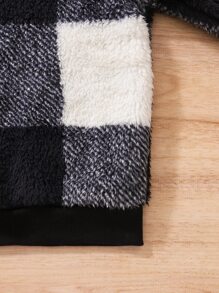 SHEIN Bộ thời trang bé trai Kẻ sọc Giải trí - Đen và trắng - Xem 5