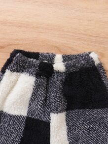 SHEIN Bộ thời trang bé trai Kẻ sọc Giải trí - Đen và trắng - Xem 6