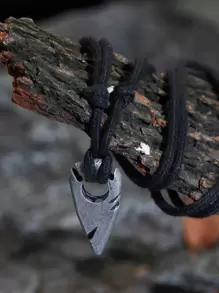 Fashionable and Popular Men Triangle Charm Necklace Alloy for Jewelry Gift and for a Stylish Look - Antique Silver - View 1