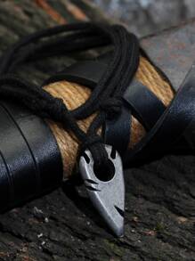 Fashionable and Popular Men Triangle Charm Necklace Alloy for Jewelry Gift and for a Stylish Look - Antique Silver - View 3