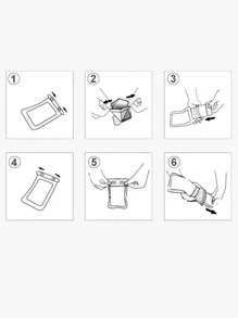 Bolso de celular impermeable luminoso - Negro - Ver 3