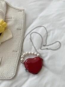 Mini falscher Perlen Ketten Neuheit Tasche Valentinstag