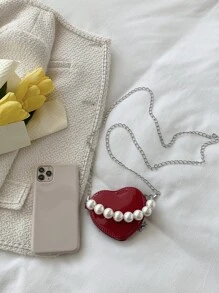 Mini falscher Perlen Ketten Neuheit Tasche Valentinstag
