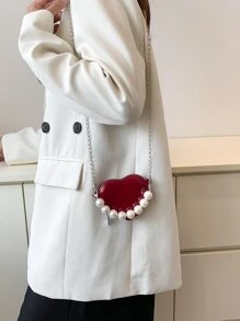 Mini falscher Perlen Ketten Neuheit Tasche Valentinstag