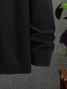 Manfinity Hombres Jersey con patrón de rayas cuello alto - Multicolor - Ver 4