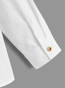 SHEIN Boys Button Front Shirt - White - View 3