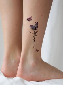 30 tờ hình xăm họa tiết bướm trang trí tiệc & trang điểm theo chủ đề lễ hội/Y2k - Nhiều màu - Xem 3