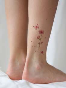 30 hojas de pegatinas de tatuaje con diseños de flores