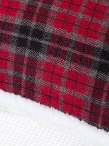 1 件格纹毛绒枕套，简约涤纶纤维方形抱枕套，舒适柔软，适合客厅、家居装饰 - 彩色 - 查看 8