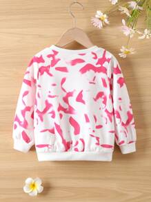 Áo nỉ bé gái Hoạt hình Cà vạt nhuộm Giải trí - Nhiều màu - Xem 2