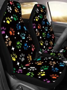 1pc Paw Print Car Seat Cover - Multicolor - View 2