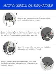 1pc Paw Print Car Seat Cover - Multicolor - View 4