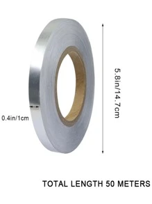 1 cuộn 50M Chải Bạc Tầng Viền Đường May Chống Thấm Nước Dán Tường tường Khoảng Cách Trần Nhà Trang Trí Tự Dán Ngói Băng Keo - Bạc - Xem 3
