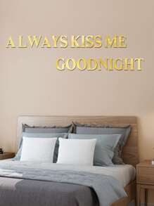 1 pieza Pegatina de pared de espejo en forma de letra - Dorado - Ver 6