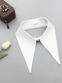 1 pieza Solapa estilo elegante de cuello largo puntiagudo - Blanco - Ver 2