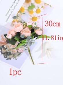 1 pieza Ramo de flores artificiales - Rosa - Ver 3