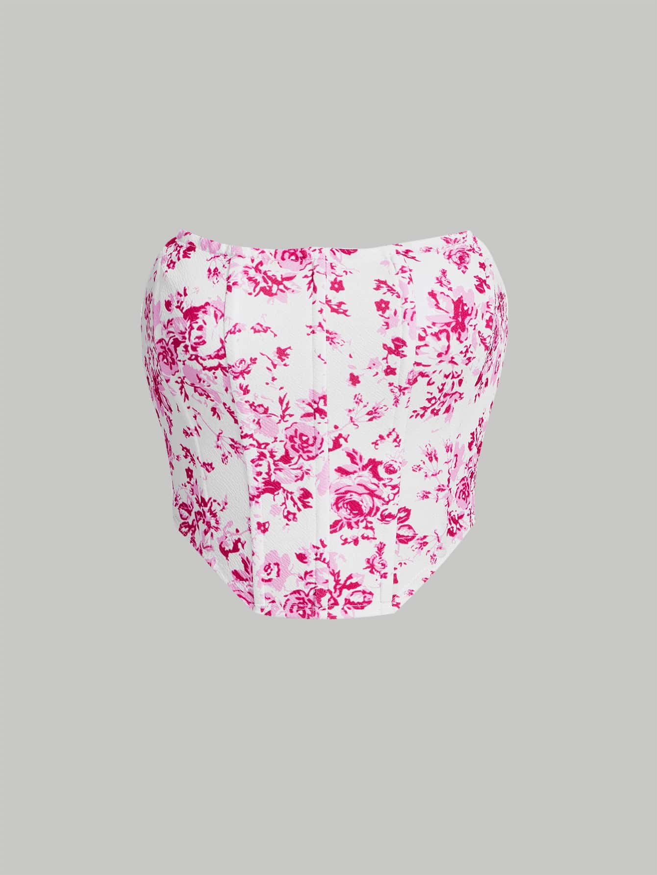 SHEIN MOD Ditsy Floral Print Tube Top - Multicolor - View 1