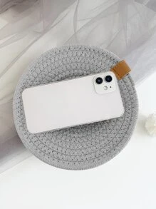 1pc Woven Jewelry Tray - Grey - View 7