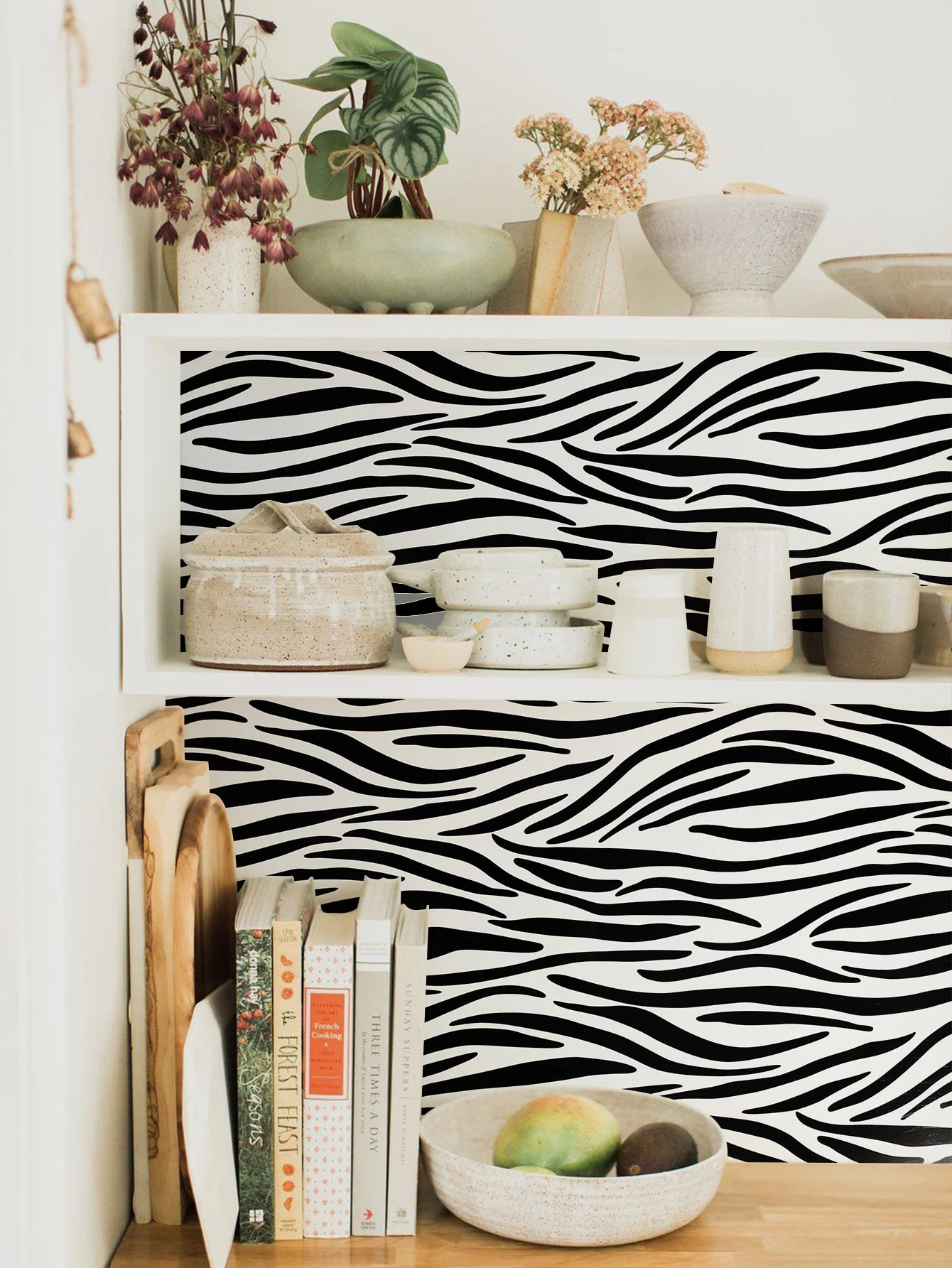 1ロール ゼブラ ストライプ パターン 壁紙