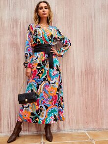 Đầm Thắt lưng Trọn gói Hoa Boho - Nhiều màu - Xem 5