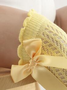 Toddler Girls Bow Decor Over The Knee Socks - Yellow - View 5