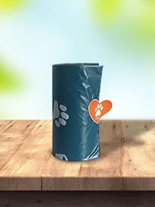 1卷爪子和骨頭圖案寵物拾便袋 - 彩色 - 查看 2