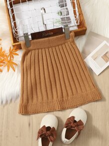 小女童條紋針織半身裙