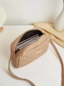 Nueva bolsa de hombro tipo bandolera en miniatura con patrón acolchado de rombos para mujeres