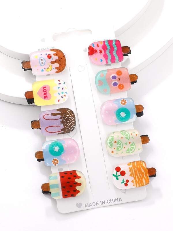 10入組冰棒裝飾鴨嘴夾