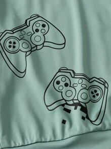 SHEIN Boys Cartoon Graphic Pullover & Trousers - Multicolor - View 3