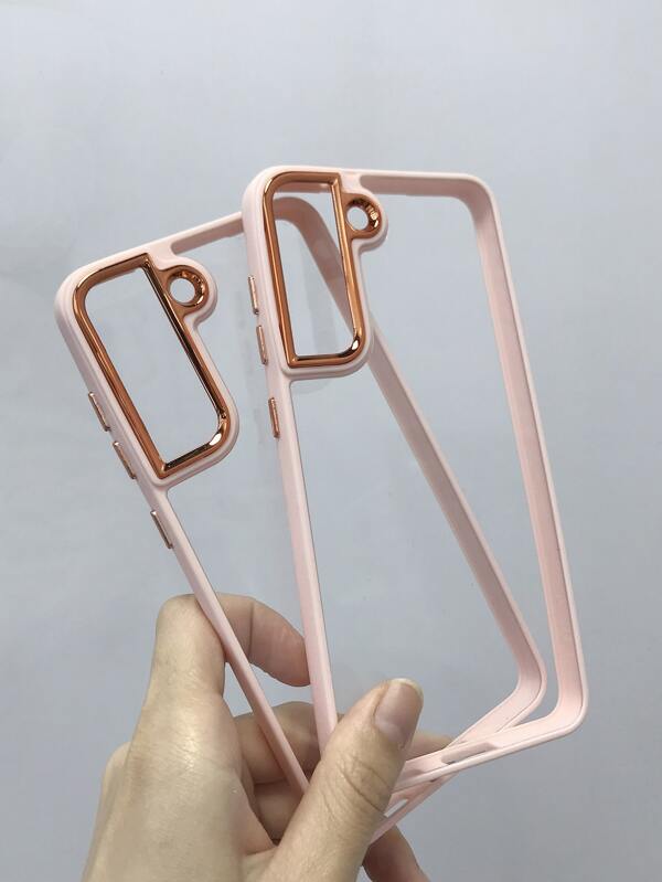 Plating Contrast Frame Phone Case