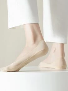Solid Invisible Socks - Apricot - View 2