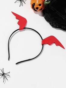1個萬聖節風格紅色翅膀頭箍 - 彩色 - 查看 3