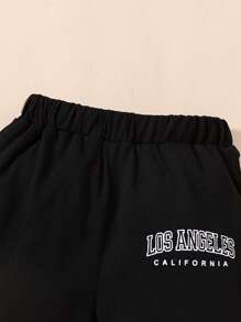 SHEIN Baby Boy 3pcs Letter Graphic Sweatpants Chic Outfits For Autumn/Winter