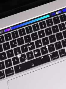 1sheet US Layout Keyboard Soft Cover Compatible With 13 Inch MacBook Air A2179/A2337 - Black - View 4