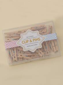 40pcs Wooden File Clip - Multicolor - View 1