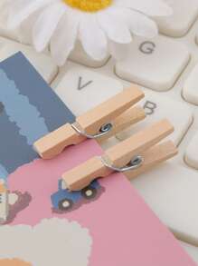 40pcs Wooden File Clip - Multicolor - View 2