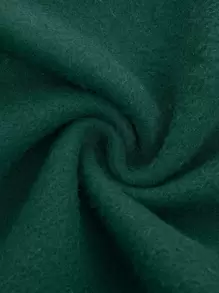 INAWLY Solid Drawstring Slant Pocket Sweatpants - Dark Green - View 7