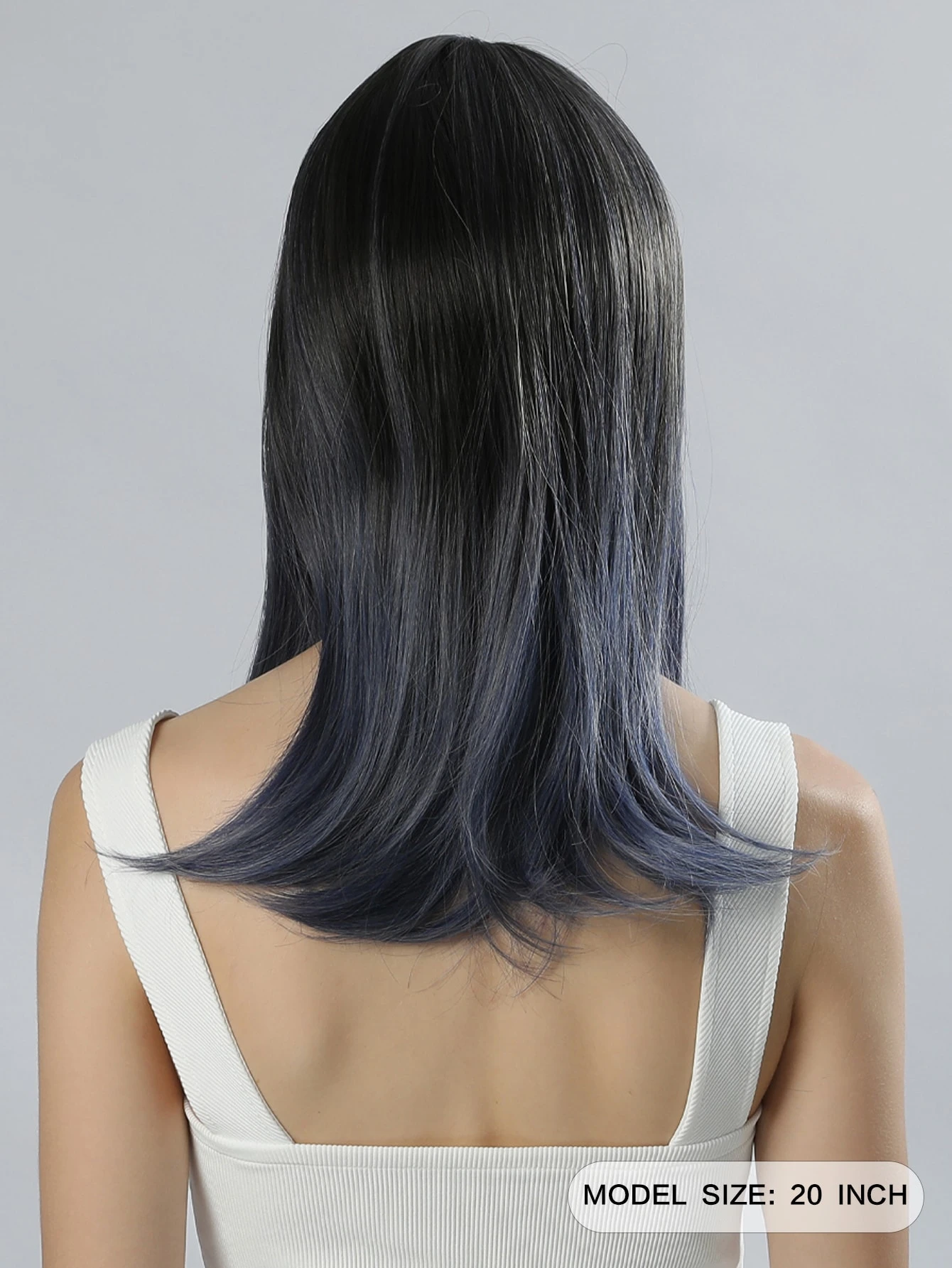 Miniatura 5 de Peluca sintética medio rizado con tupe Multicolor