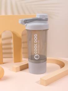 nicovaer 2pcs/set Gray Portable Outdoor Pet Water/food Bottle & Black Collapsible Travel Bowl, Suitable For Dogs/cats While Hiking Or Traveling - Grey - View 3