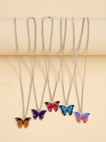 17KM 5 cái Bướm Charm Vòng cổ - Nhiều màu - Xem 4