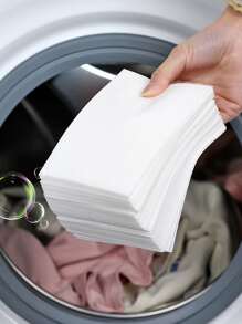 30pcs Anti-staining Laundry Paper, Color Absorbing Sheet For Washing Machine - White - View 2