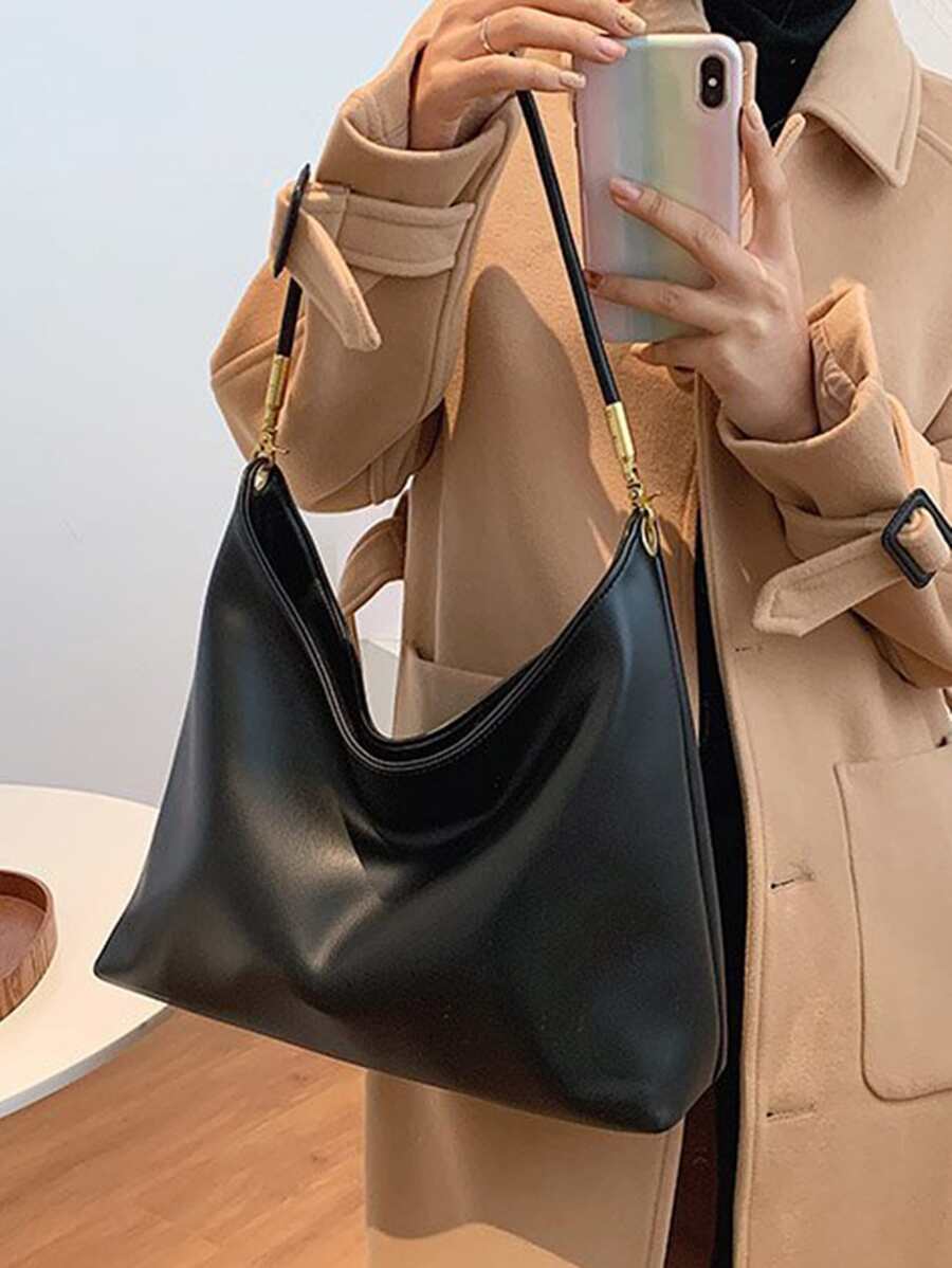 Không thấm nước, nhẹ, kinh doanh bình thường, sức chứa lớn Túi đeo vai tối giản dành cho nữ tuổi teen Sinh viên đại học, tân binh và nhân viên văn phòng Hoàn hảo cho văn phòng, đại học, công việc, kinh doanh, đi làm - màu đen - Xem 1