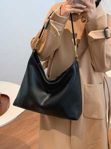 Không thấm nước, nhẹ, kinh doanh bình thường, sức chứa lớn Túi đeo vai tối giản dành cho nữ tuổi teen Sinh viên đại học, tân binh và nhân viên văn phòng Hoàn hảo cho văn phòng, đại học, công việc, kinh doanh, đi làm - màu đen - Xem 3