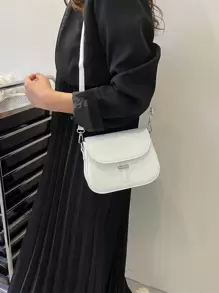 Túi Crossbody Nữ màu trơn Có thể điều chỉnh được Thanh lịch - trắng - Xem 1