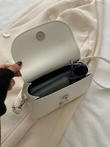 Túi Crossbody Nữ màu trơn Có thể điều chỉnh được Thanh lịch - trắng - Xem 5