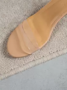 Giày sandal cao gót nữ quai trong suốt đính pha lê, kiểu dáng gợi cảm, gót nhọn cho nữ. - Trong sáng - Xem 6